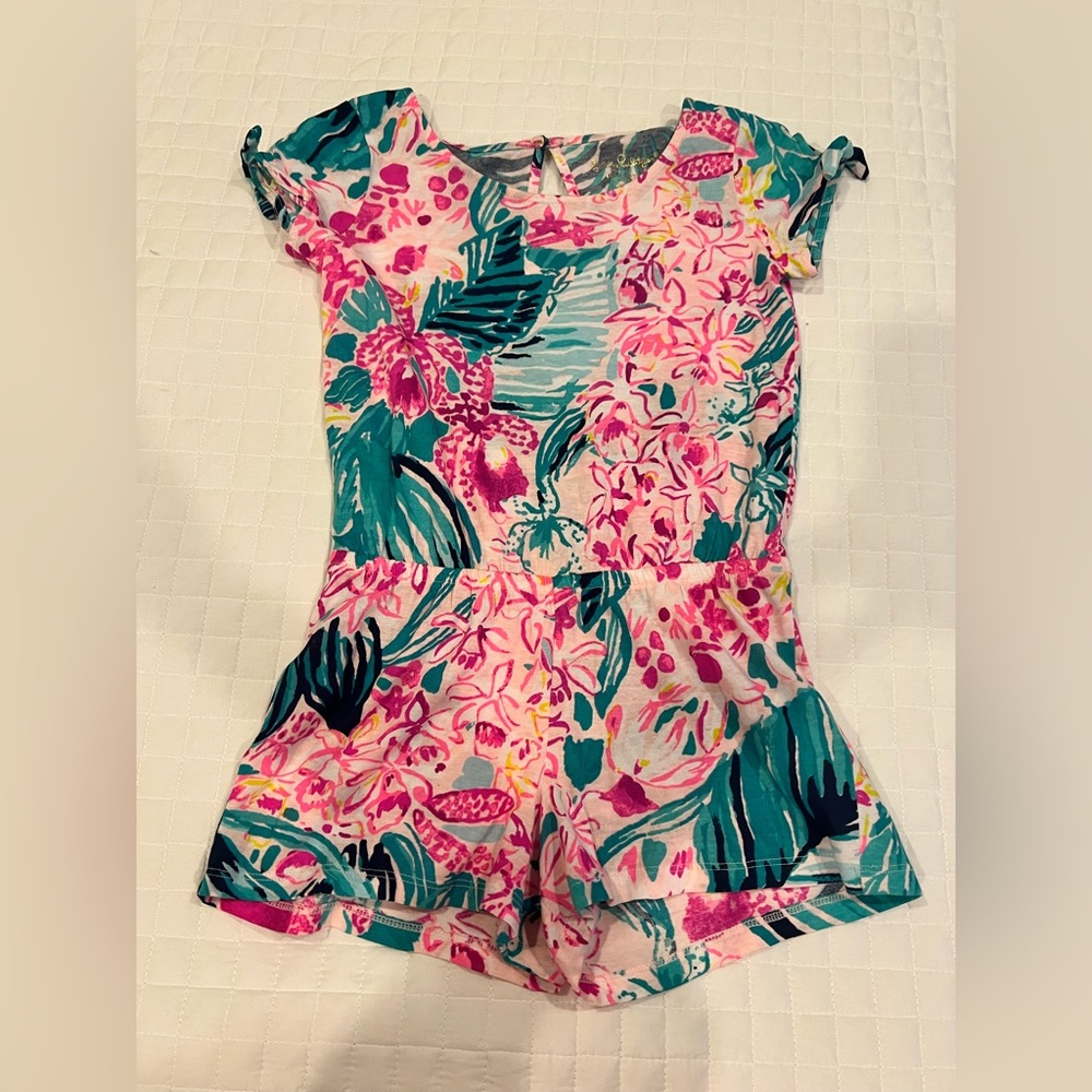 Lilly Pulitzer Sz M (6-7) Romper EUC